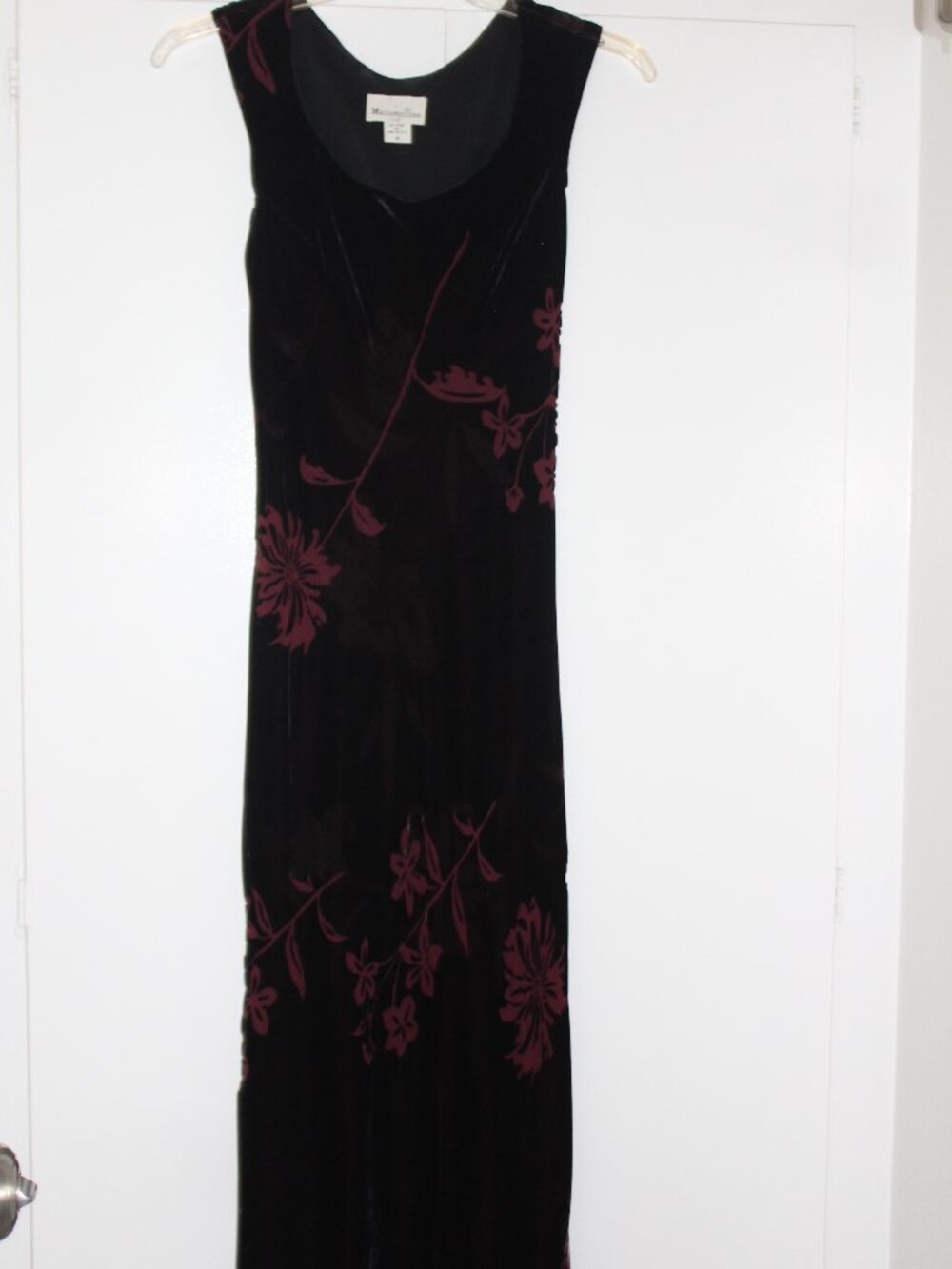 Luxurious 100% Silk Velvet Floor Length Dress